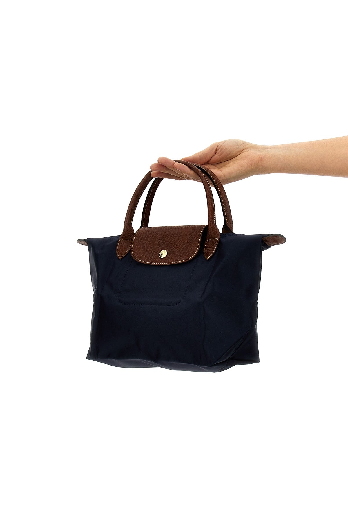 LONGCHAMP Top-Handle Bag with Leather Flap