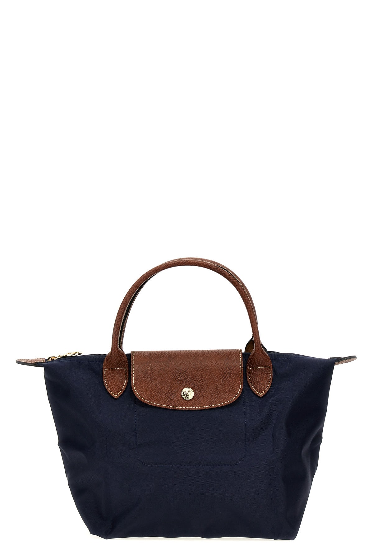 LONGCHAMP Top-Handle Bag with Leather Flap