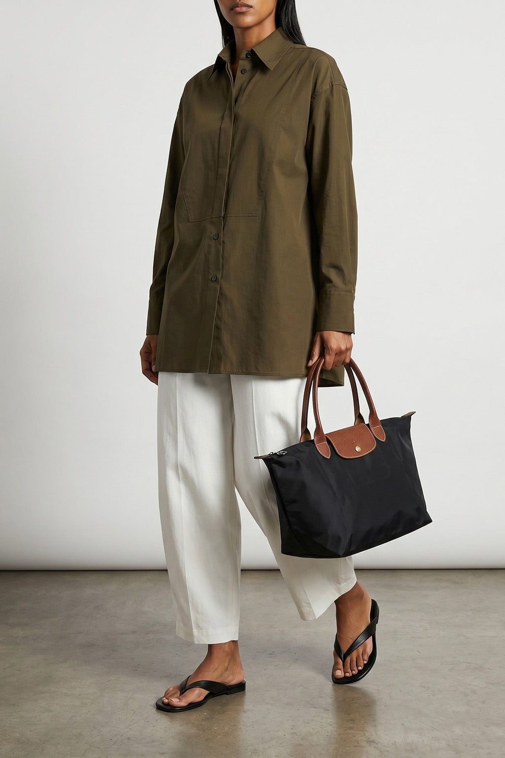 Longchamp 'L Le Pliage® Original' Handbag in Black