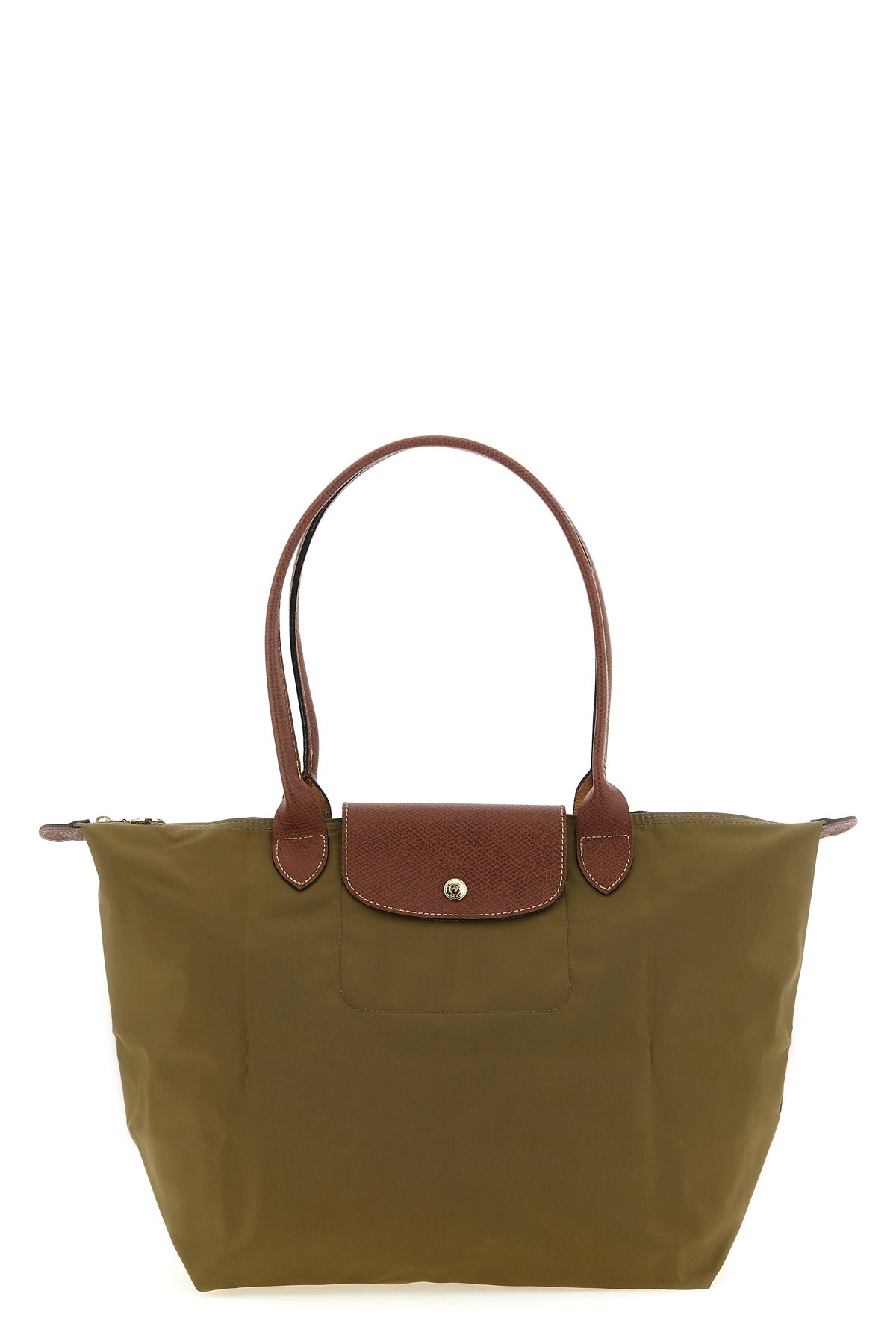 L Le Pliage Original' Shoulder Bag in Olive Green