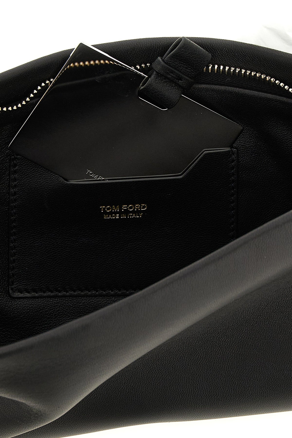 TOM FORD Leather Clutch With Ring Handle
