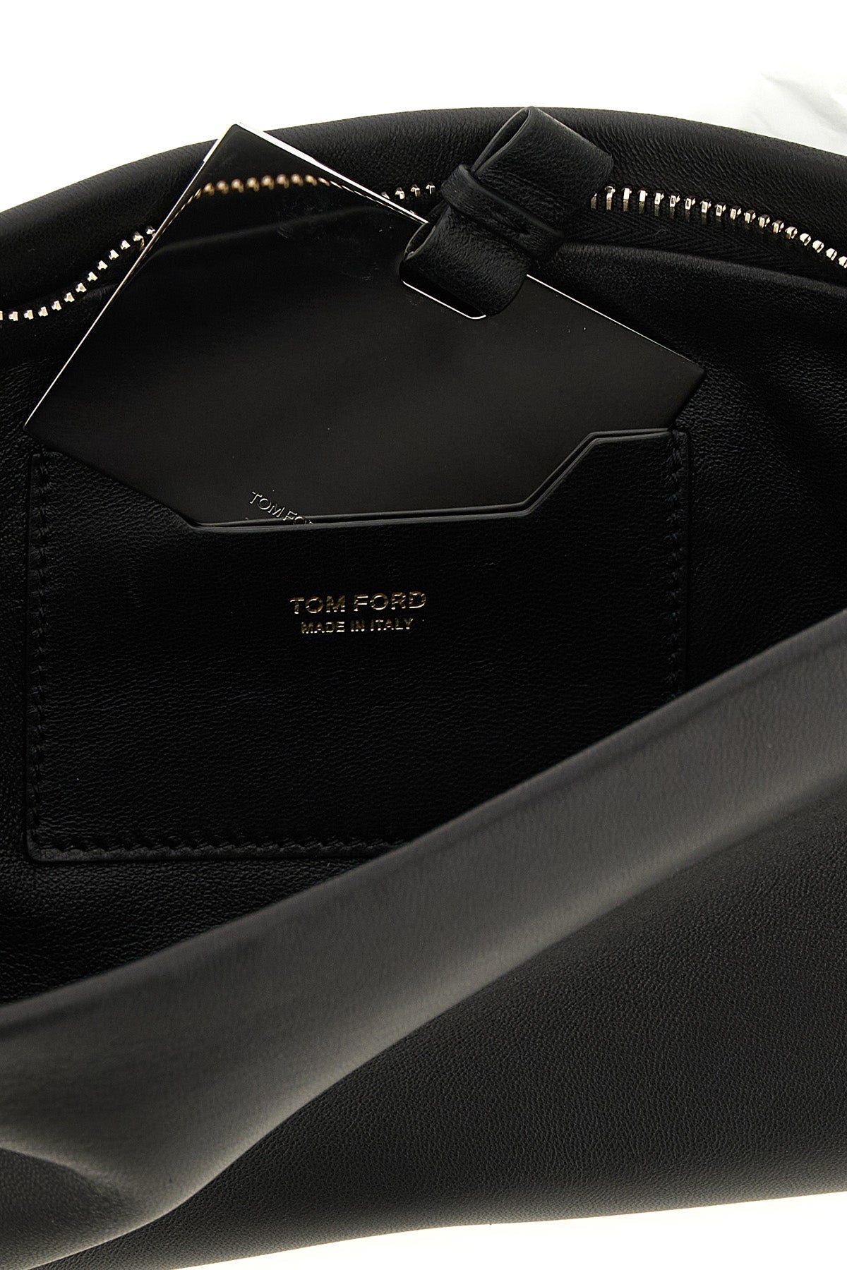 TOM FORD Leather Clutch With Ring Handle