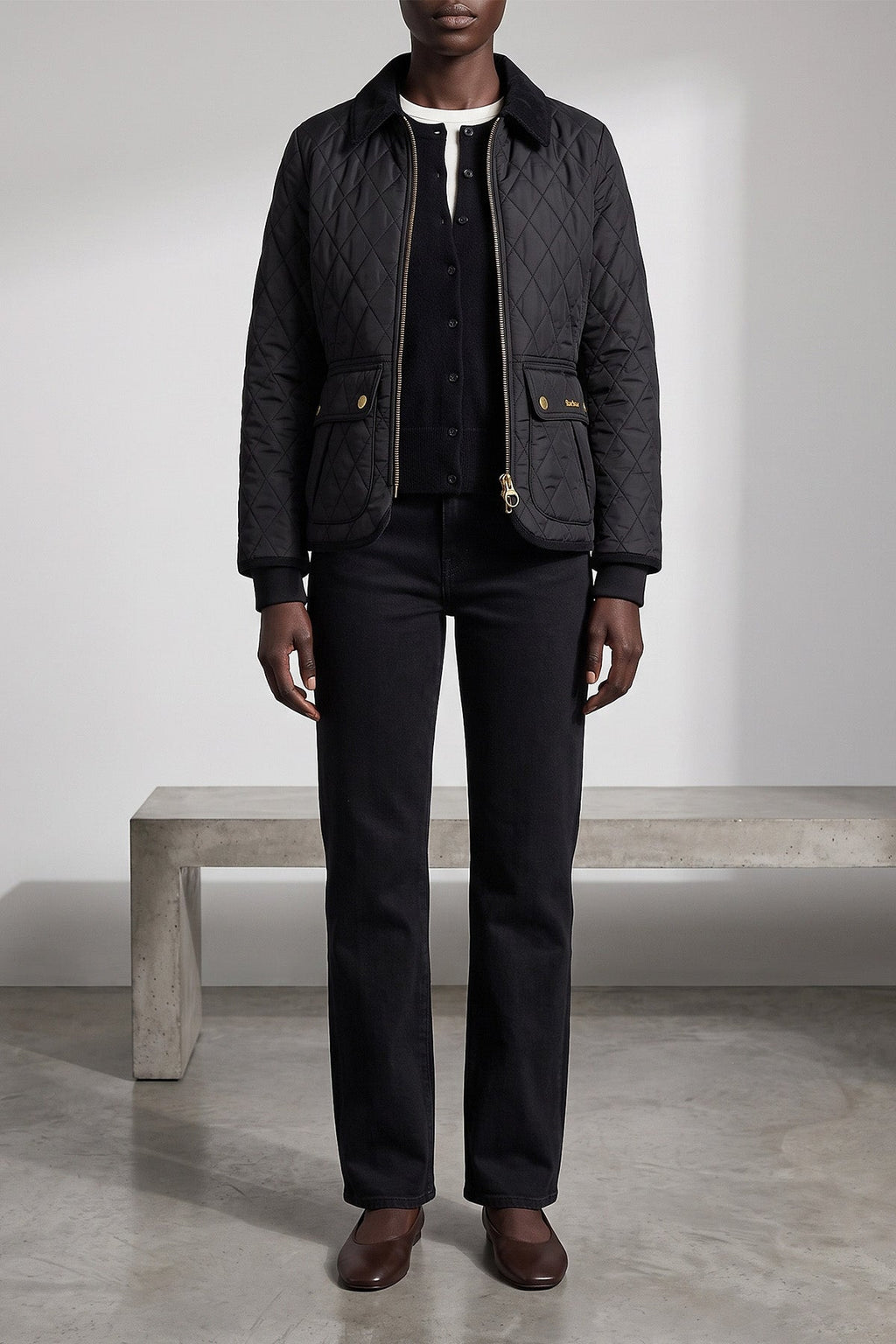 Barbour Jacket - Corduroy Collar Detail