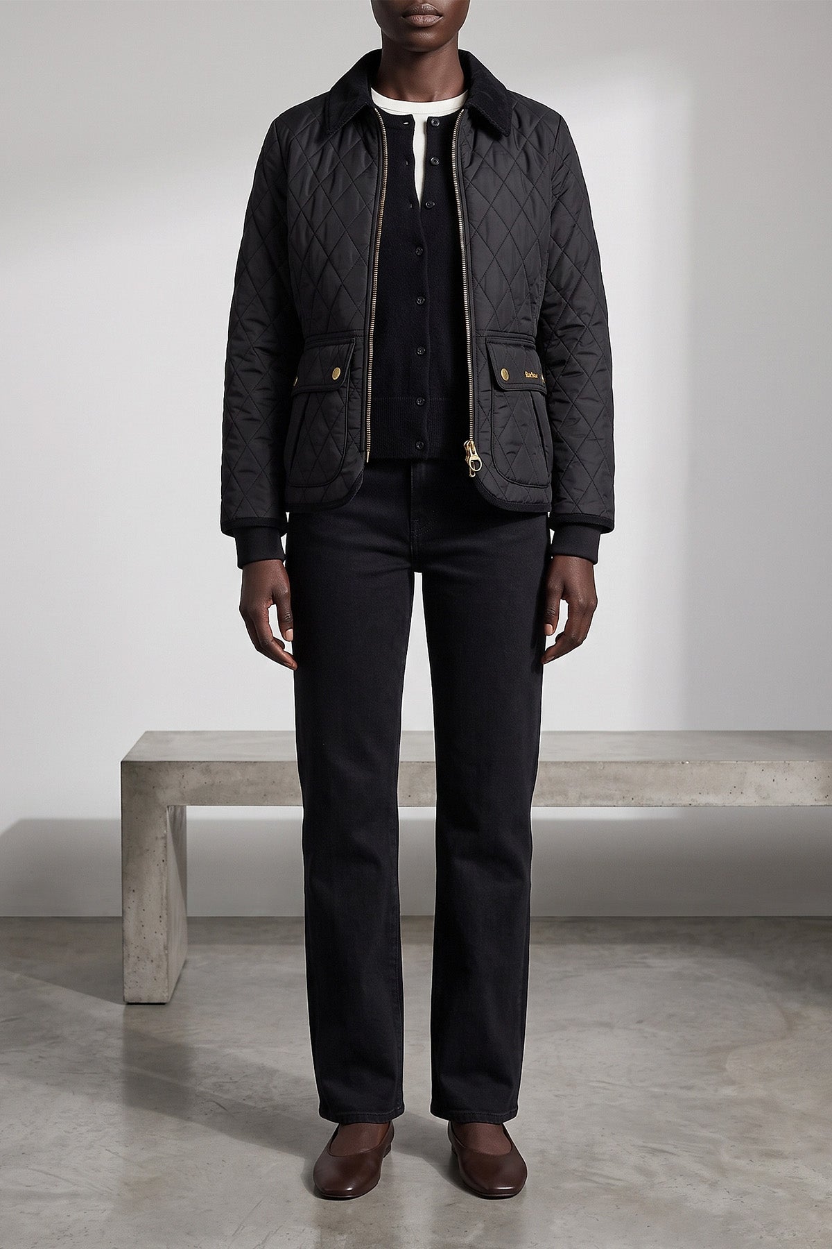 Barbour Jacket - Corduroy Collar Detail