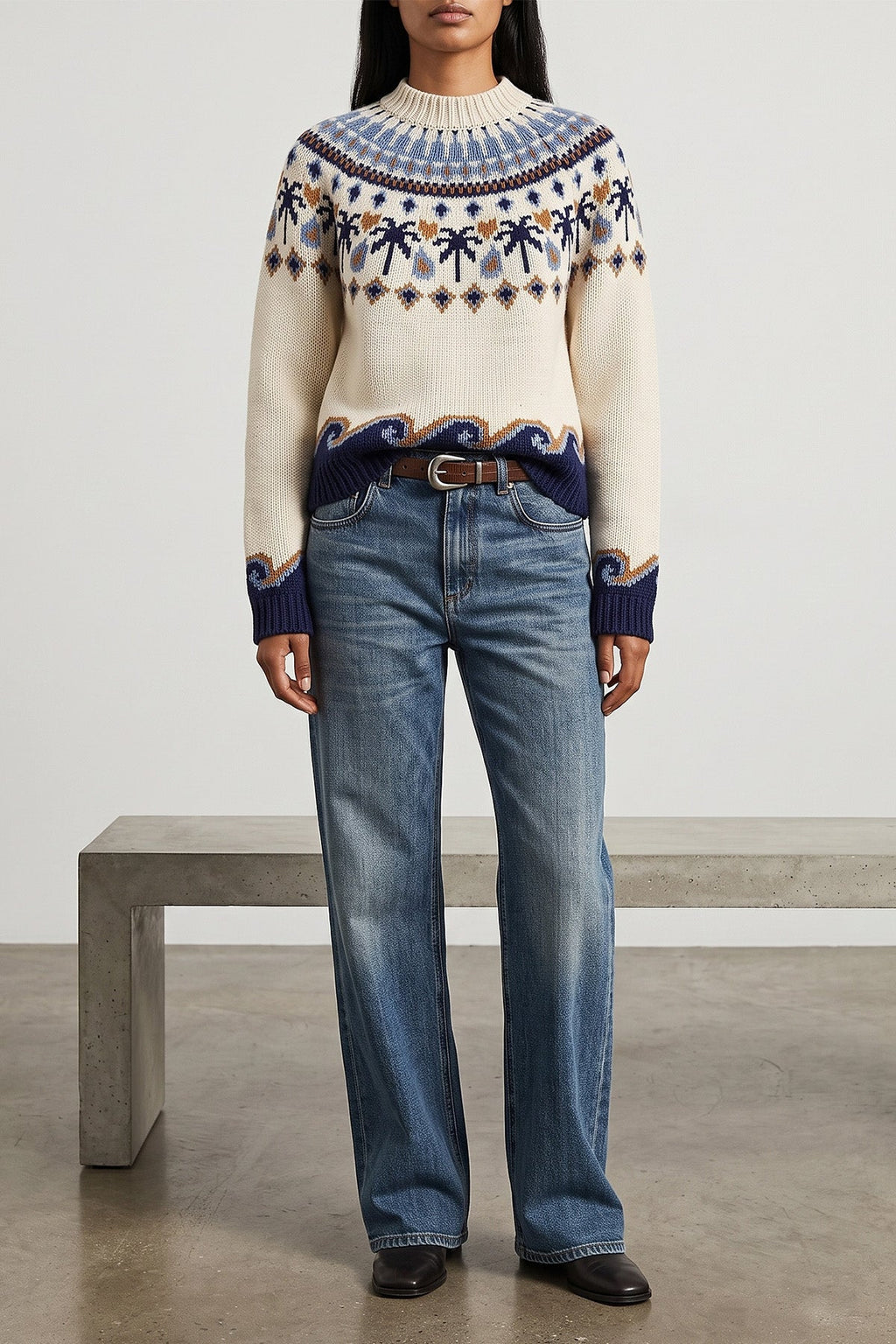 ALANUI Virgin Wool Sweater With Jacquard Knit