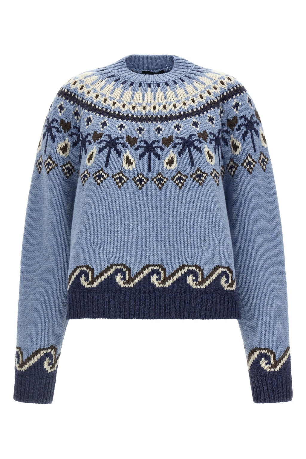 Alanui Virgin Wool Sweater with Jacquard Motif
