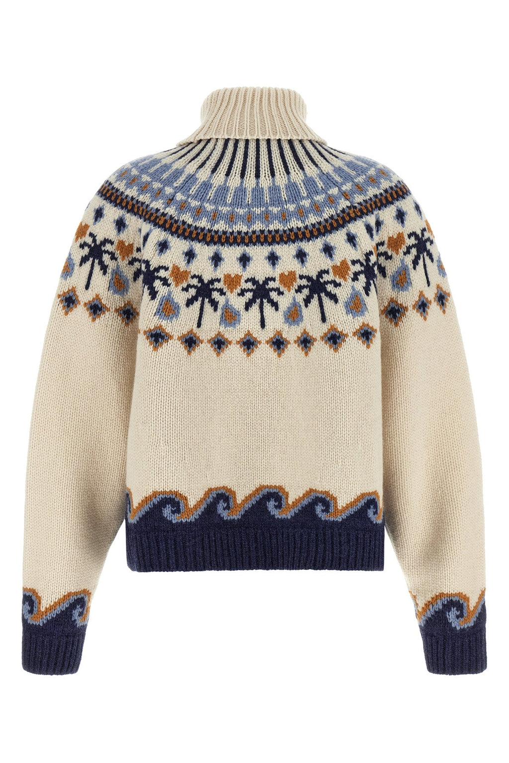 ALANUI Turtleneck Sweater - Jacquard Fair Isle Motif