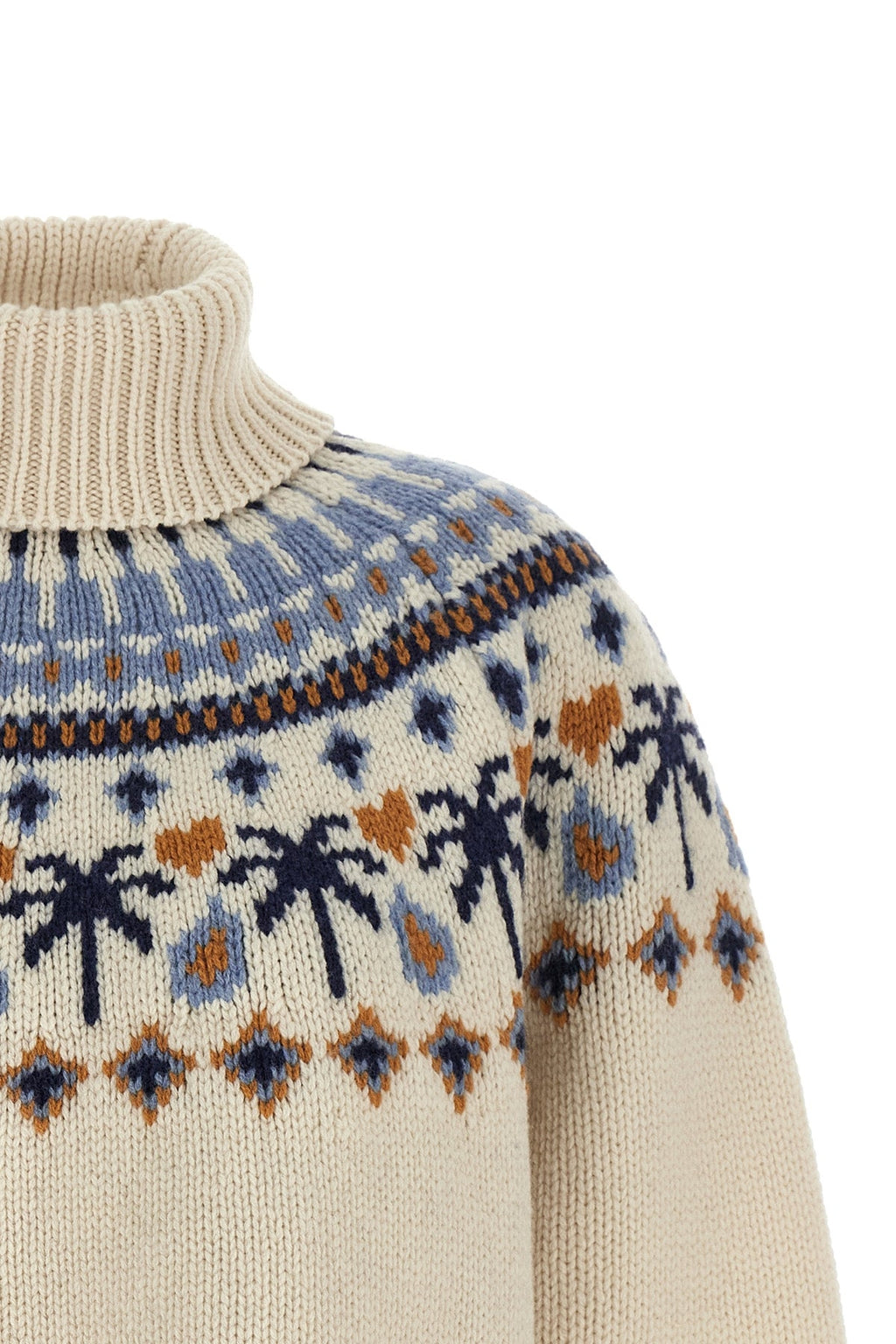 ALANUI Turtleneck Sweater - Jacquard Fair Isle Motif