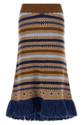 Alanui Jacquard Knit Midi Skirt