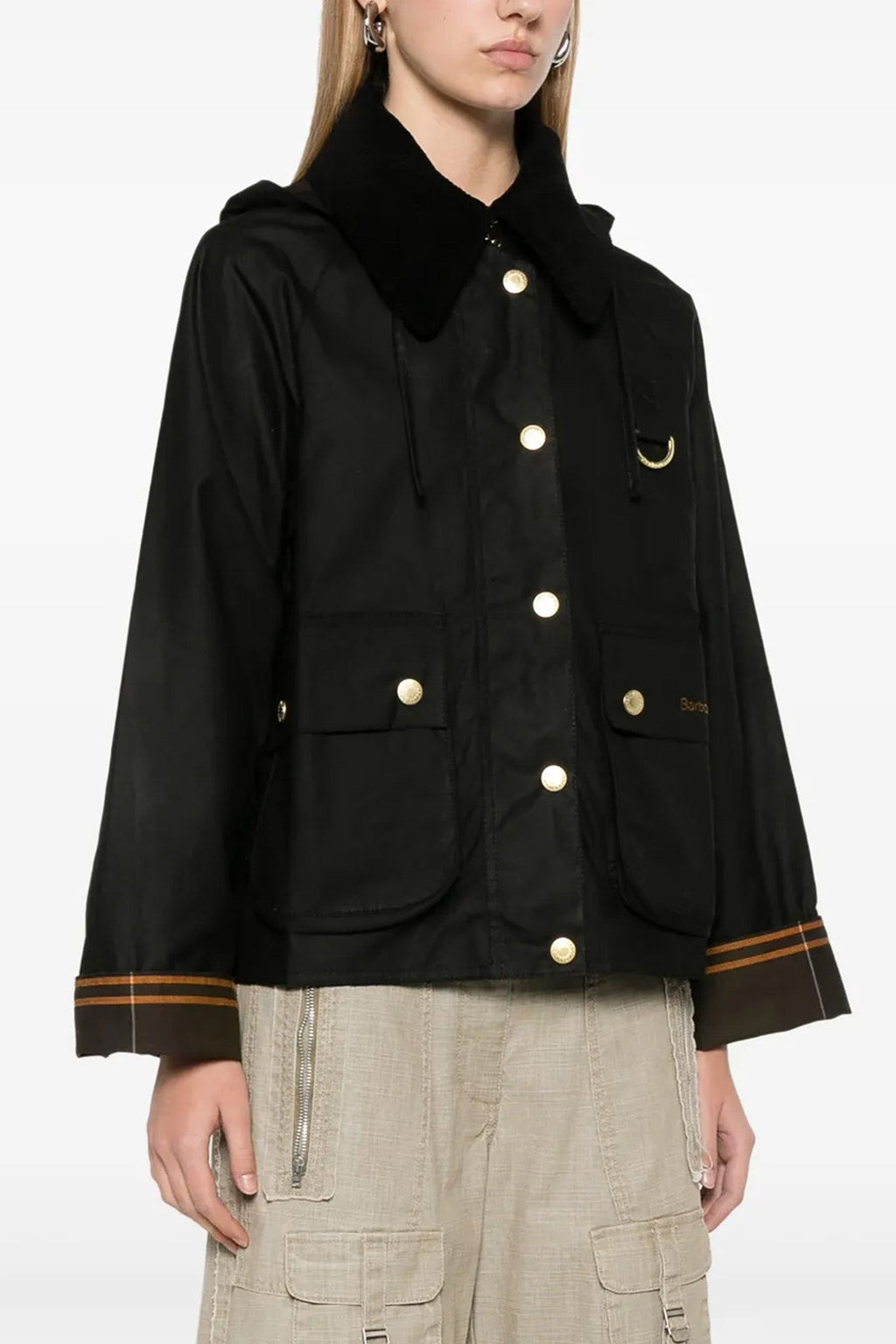 Reighton Wax Jacket with D-Ring Detail