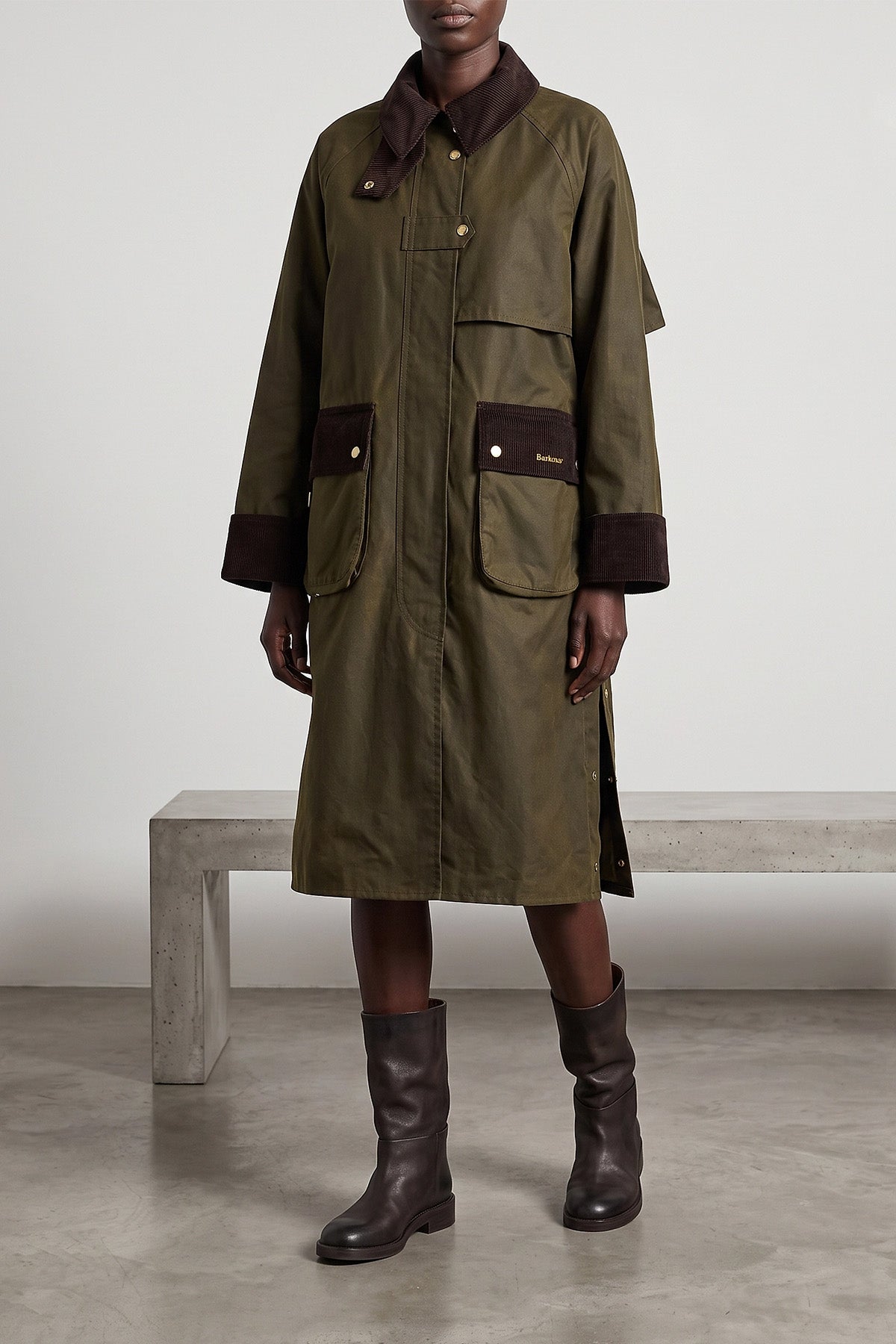Barbour Longline Jacket Corduroy Details