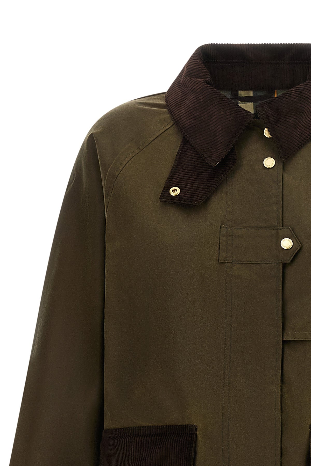 Barbour Longline Jacket Corduroy Details