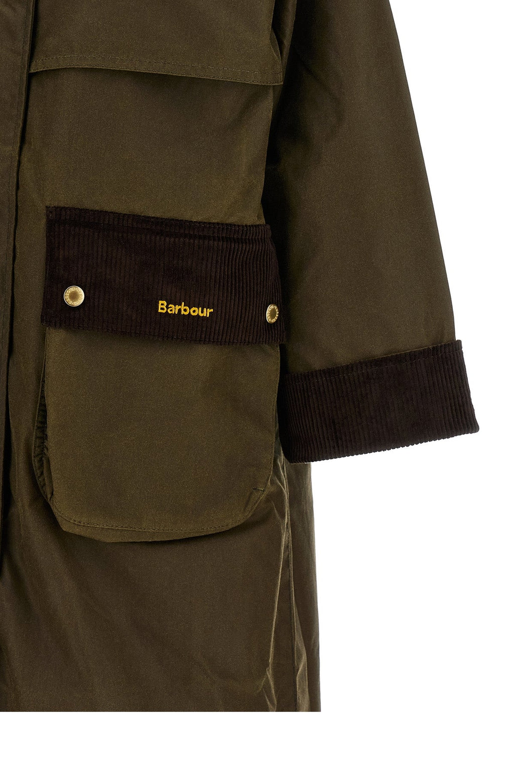 Barbour Longline Jacket Corduroy Details