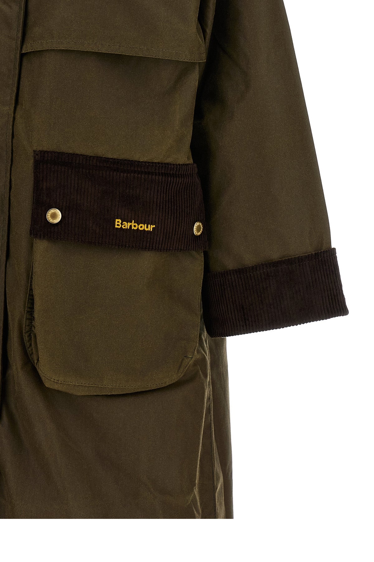 Barbour Longline Jacket Corduroy Details