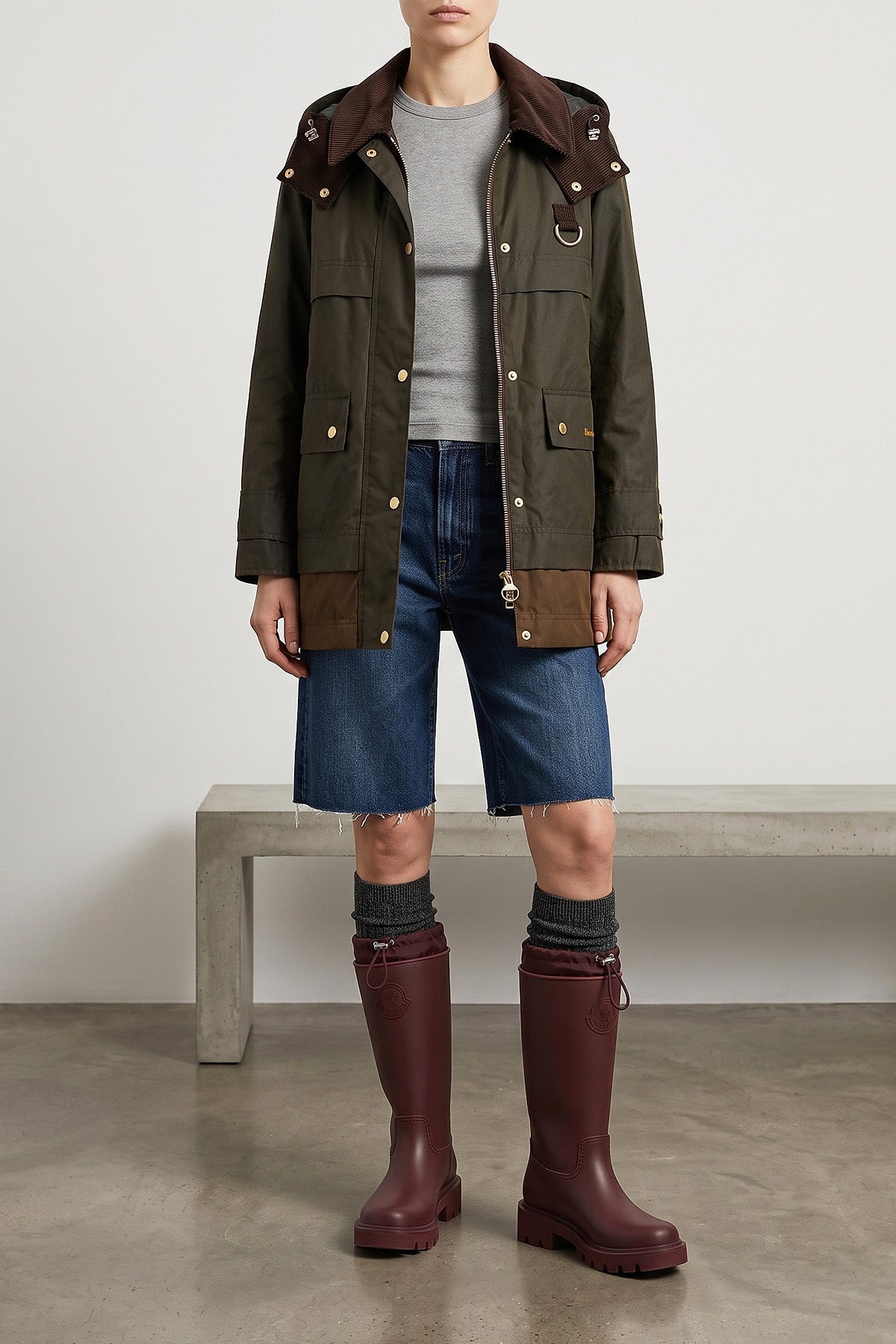 Barbour Wrenwood Waxed Cotton Jacket With D-Ring Detail