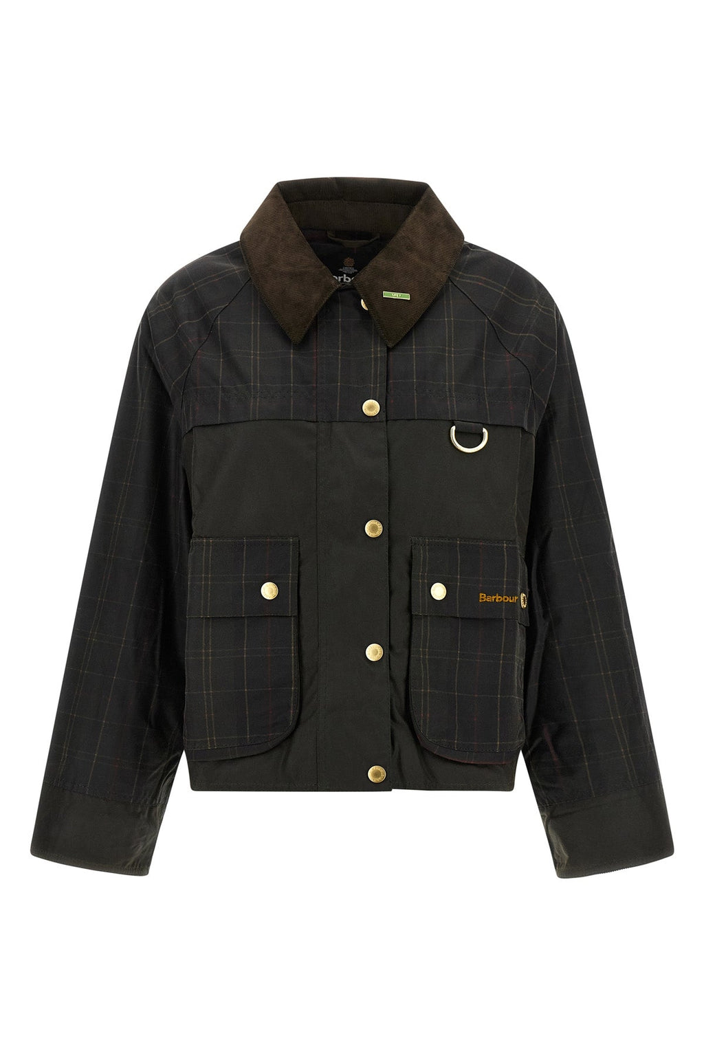 Barbour Tartan Spey Waxed Cotton Jacket with D-Ring Detail