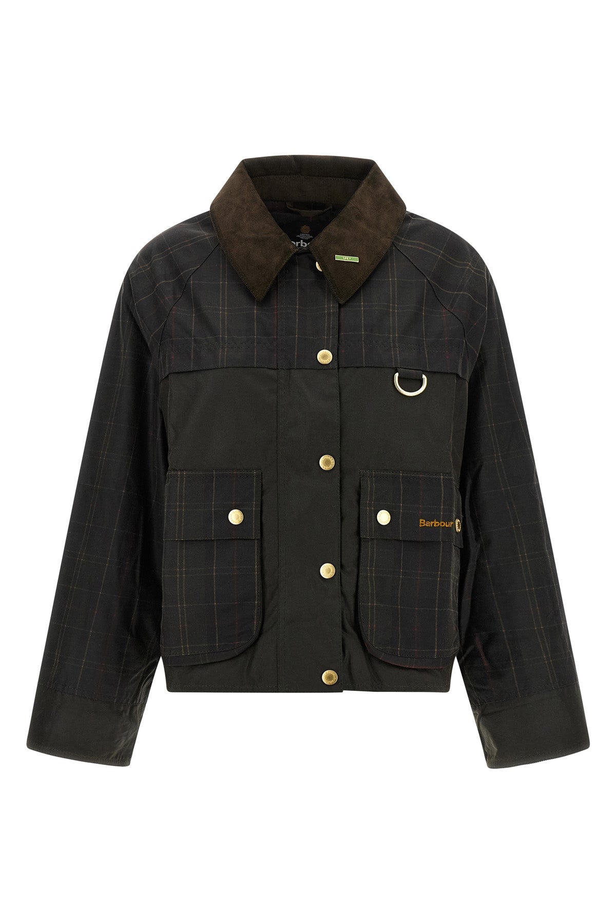 Barbour Tartan Spey Waxed Cotton Jacket with D-Ring Detail