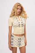 The Sweet Argyle Wool Cardigan