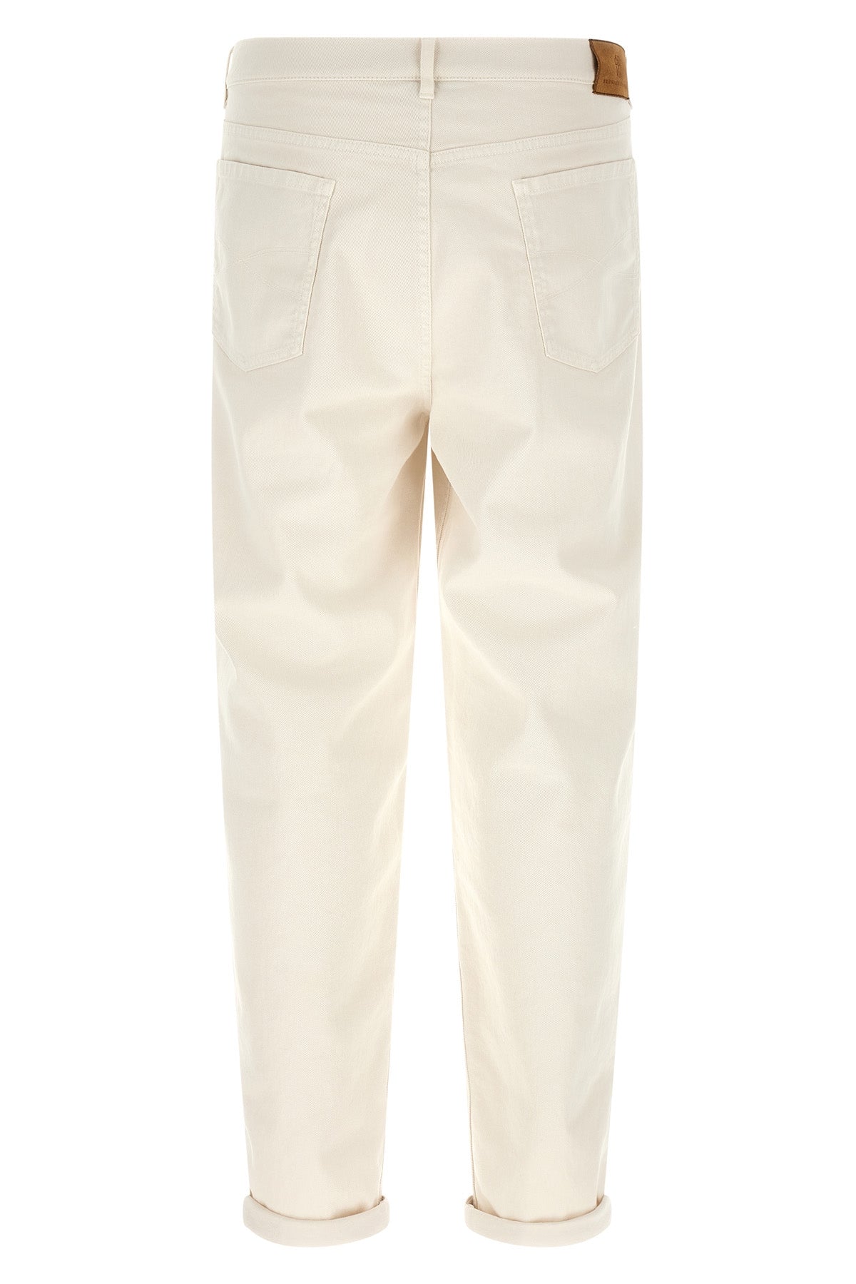 Garment-dyed denim jeans