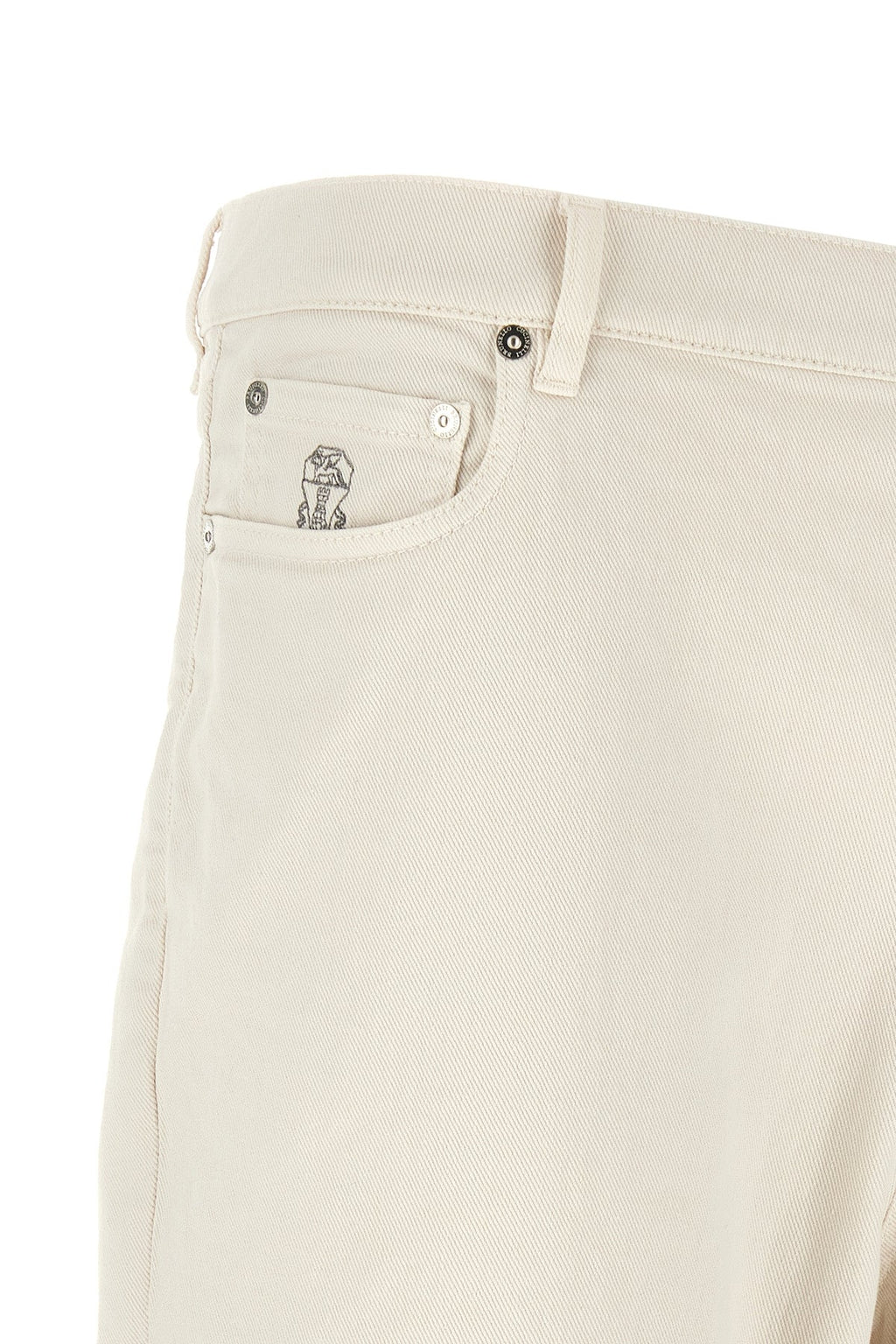 Garment-dyed denim jeans