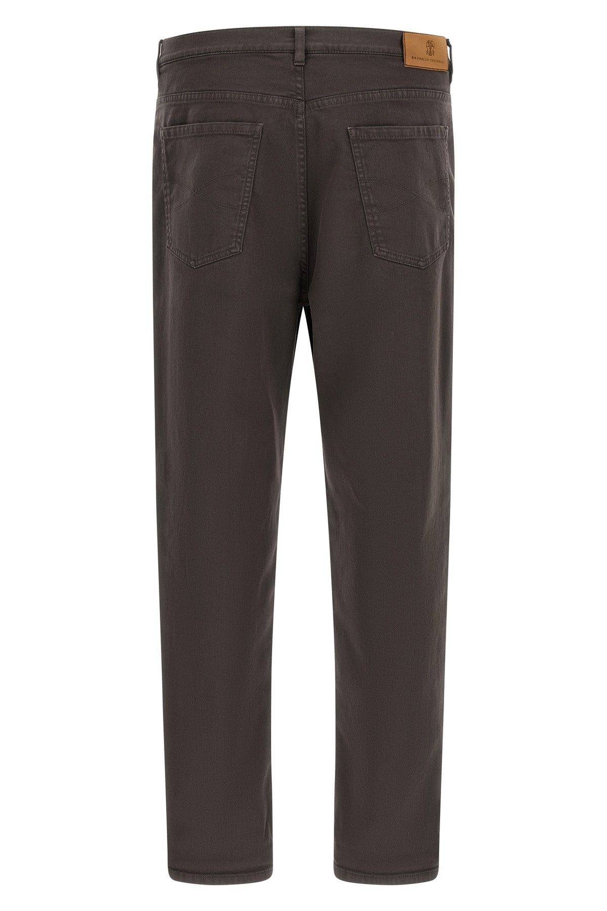 Garment-dyed denim jeans