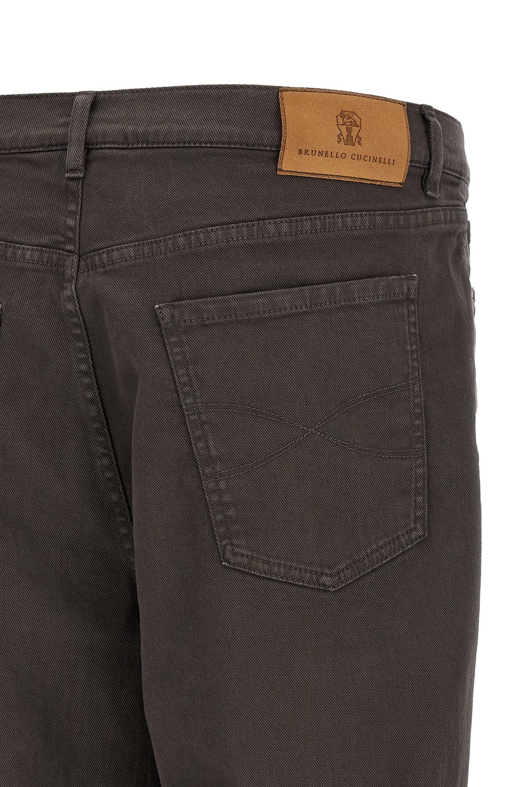Garment-dyed denim jeans