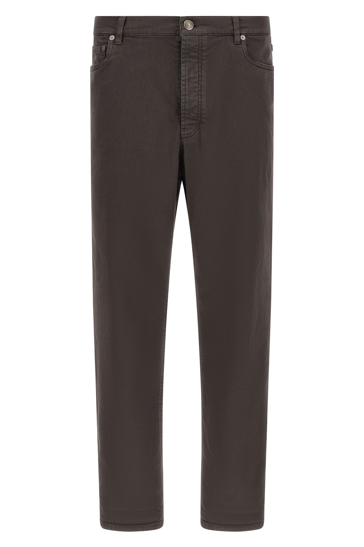 Garment-dyed denim jeans