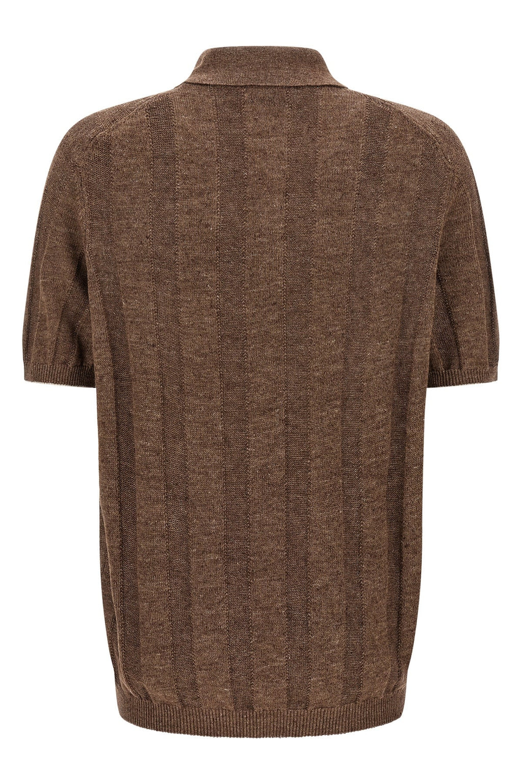 Brunello Cucinelli Ribbed Knit Polo Shirt