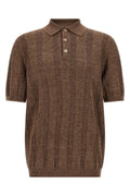 Brunello Cucinelli Ribbed Knit Polo Shirt