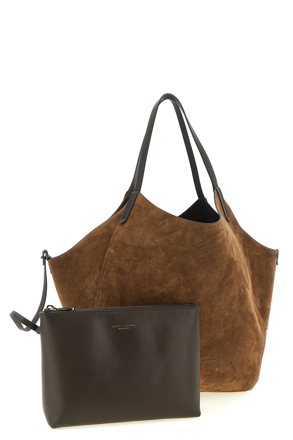 Reversible Lizard-Effect Leather Shopping Duo