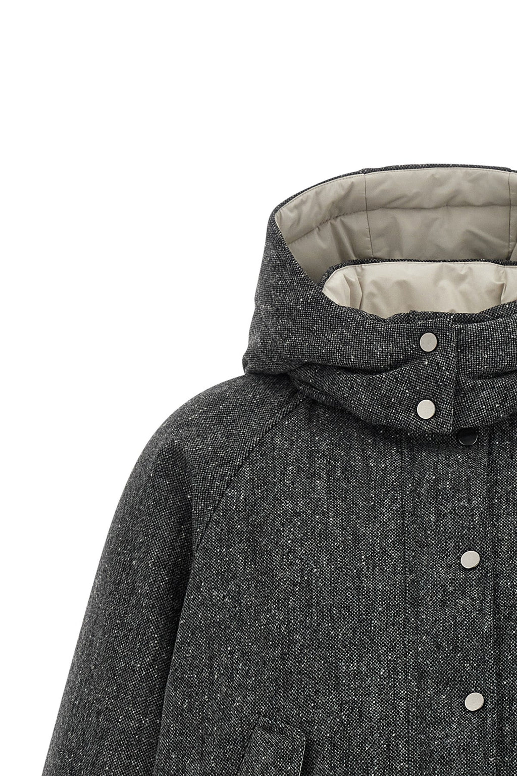 Brunello Cucinelli Down Jacket with Metal Snaps