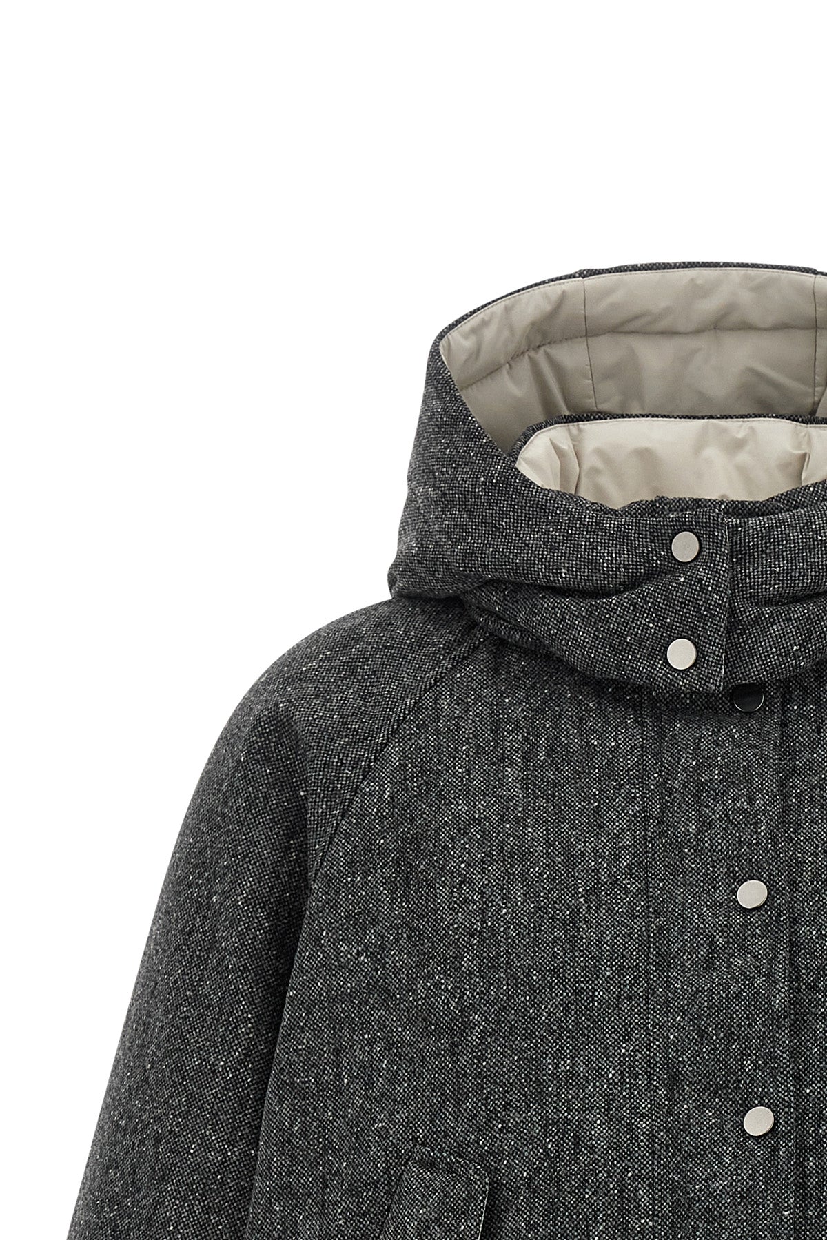 Brunello Cucinelli Down Jacket with Metal Snaps