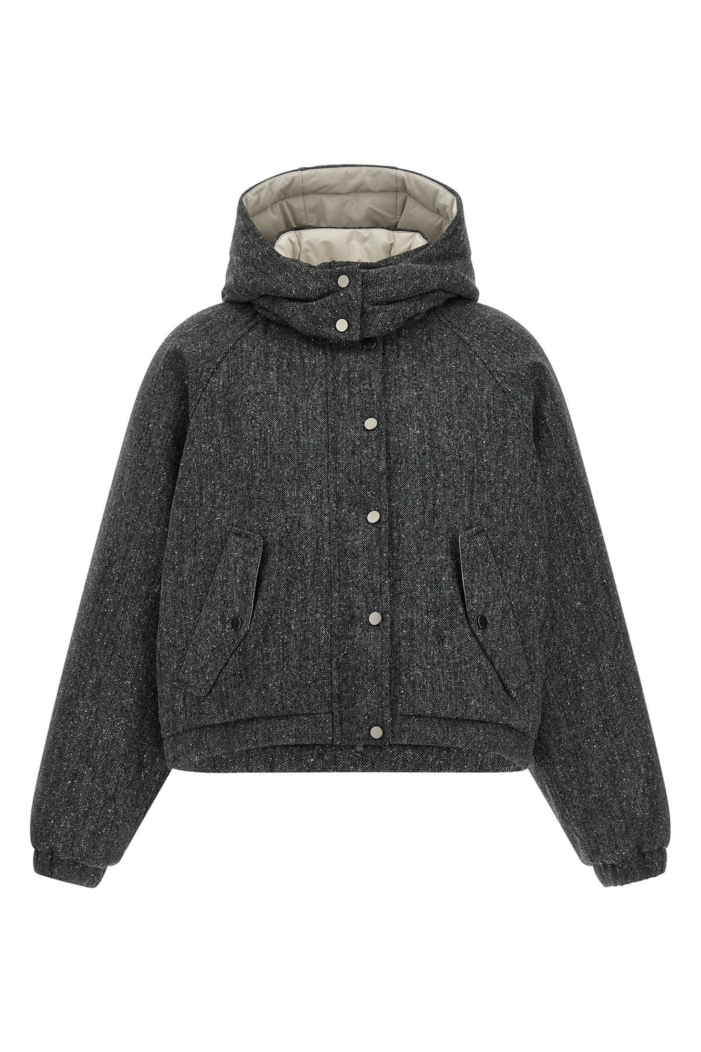 Brunello Cucinelli Down Jacket with Metal Snaps