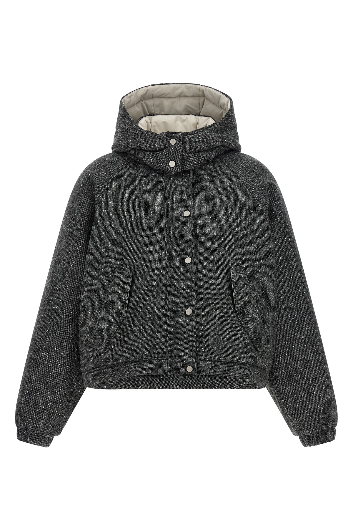 Brunello Cucinelli Down Jacket with Metal Snaps