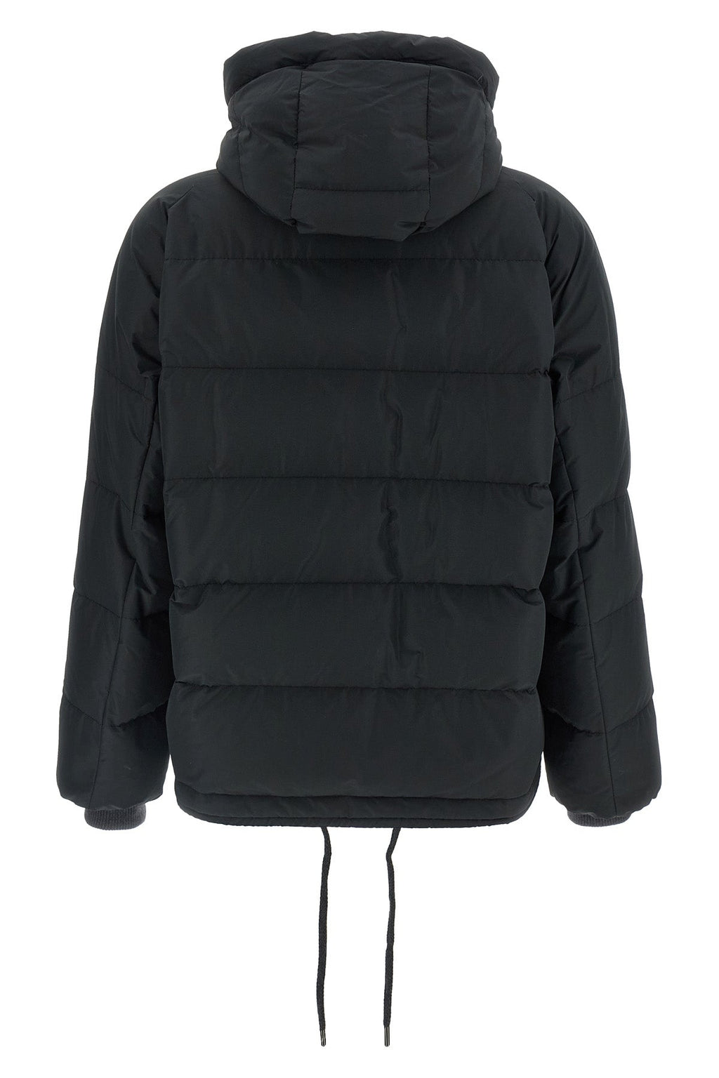 Padded Jacket with Knit Details and Monile