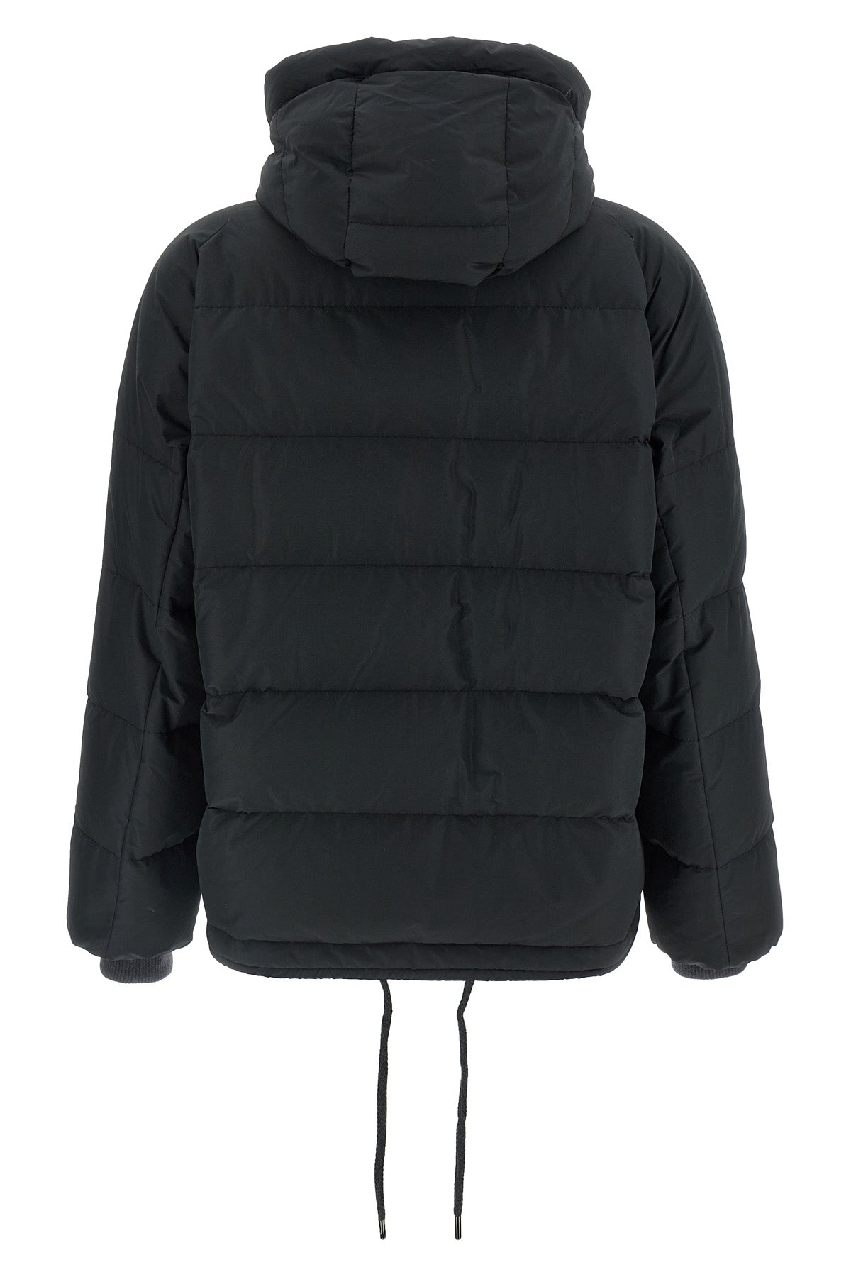 Padded Jacket with Knit Details and Monile
