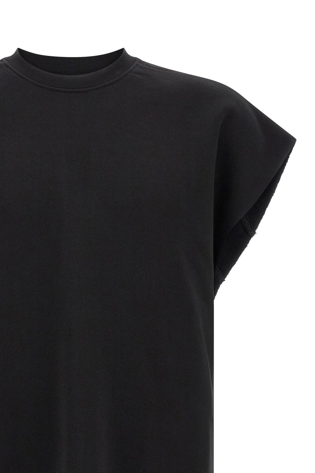 Thom Krom Sleeveless Sweatshirt with Raw Edges