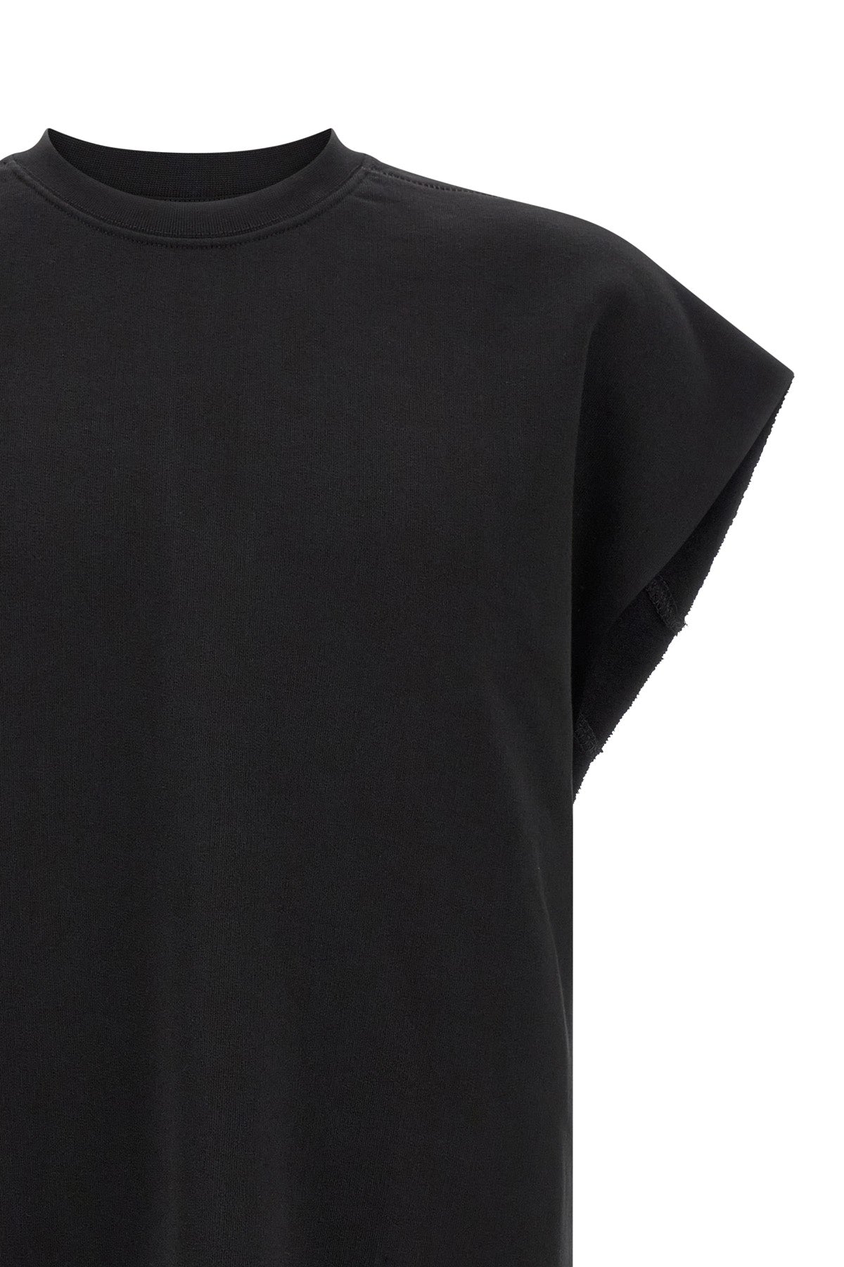 Thom Krom Sleeveless Sweatshirt with Raw Edges