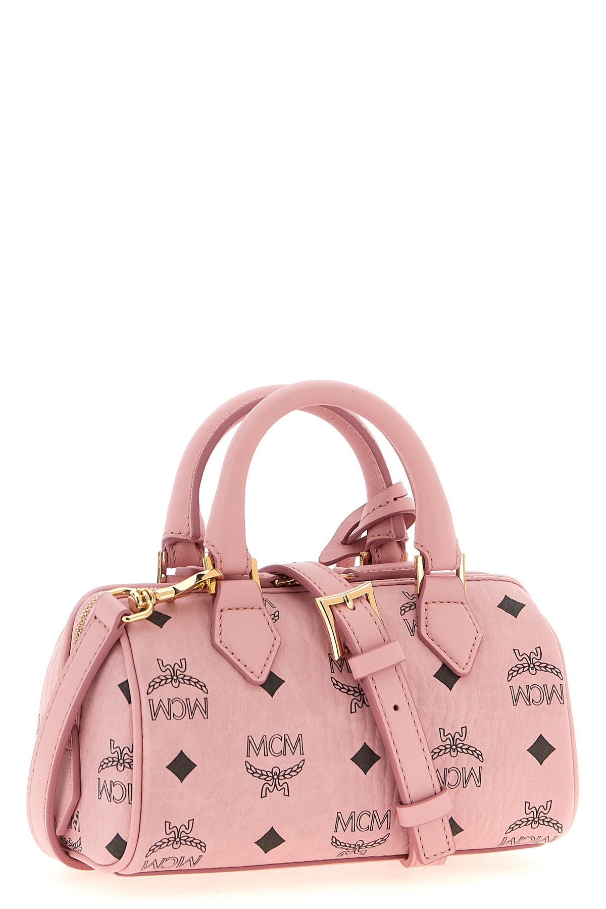 MCM Top handle bag Engraved padlock detail