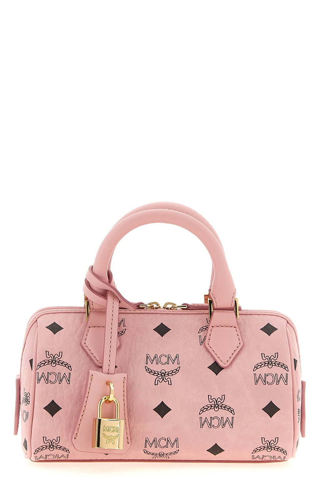 MCM Top handle bag Engraved padlock detail
