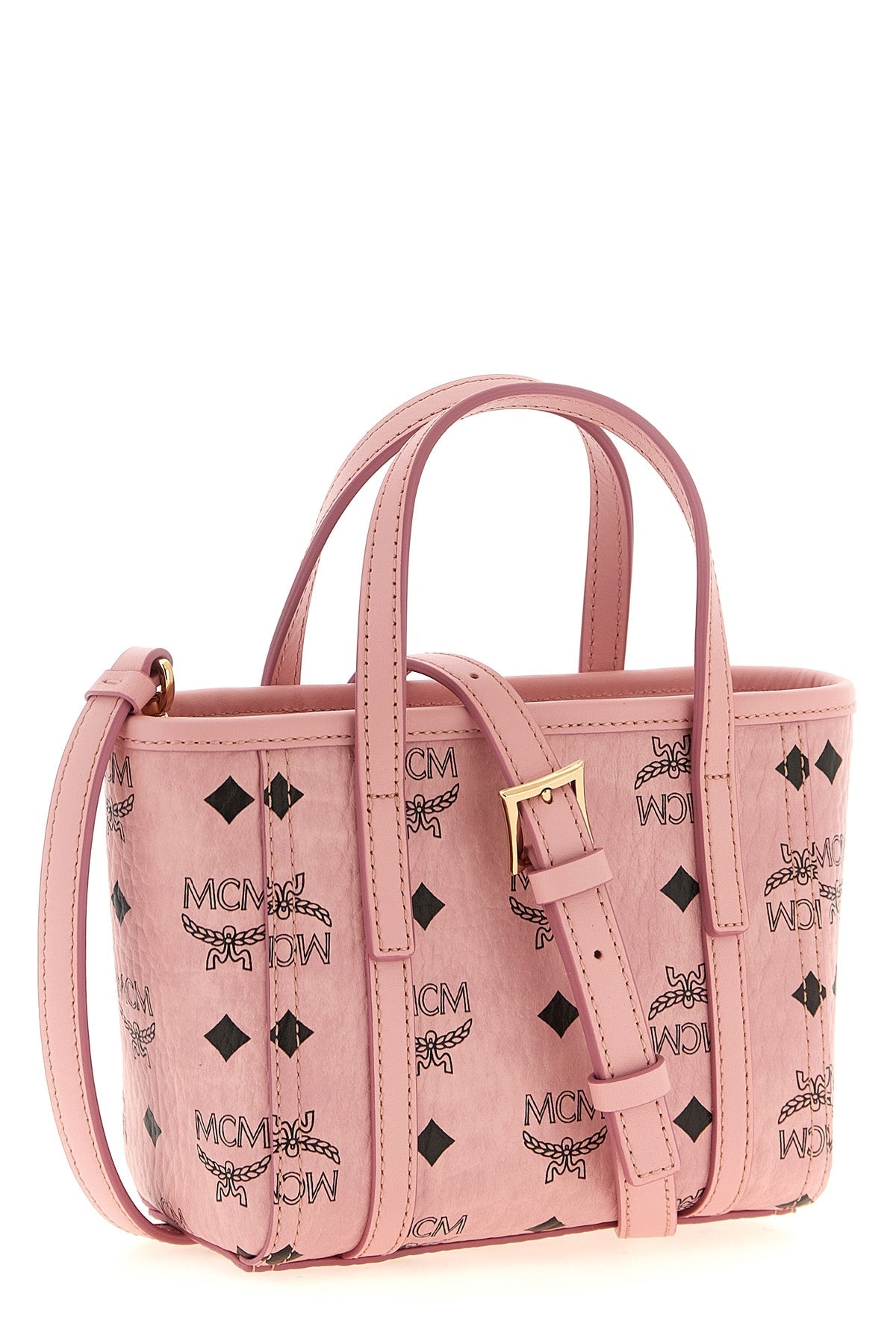 MCM Toni Mini Tote Bag With Logo Plaque