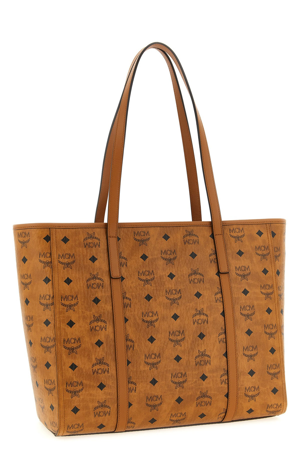 MCM Tote Bag Logo Plaque Detail