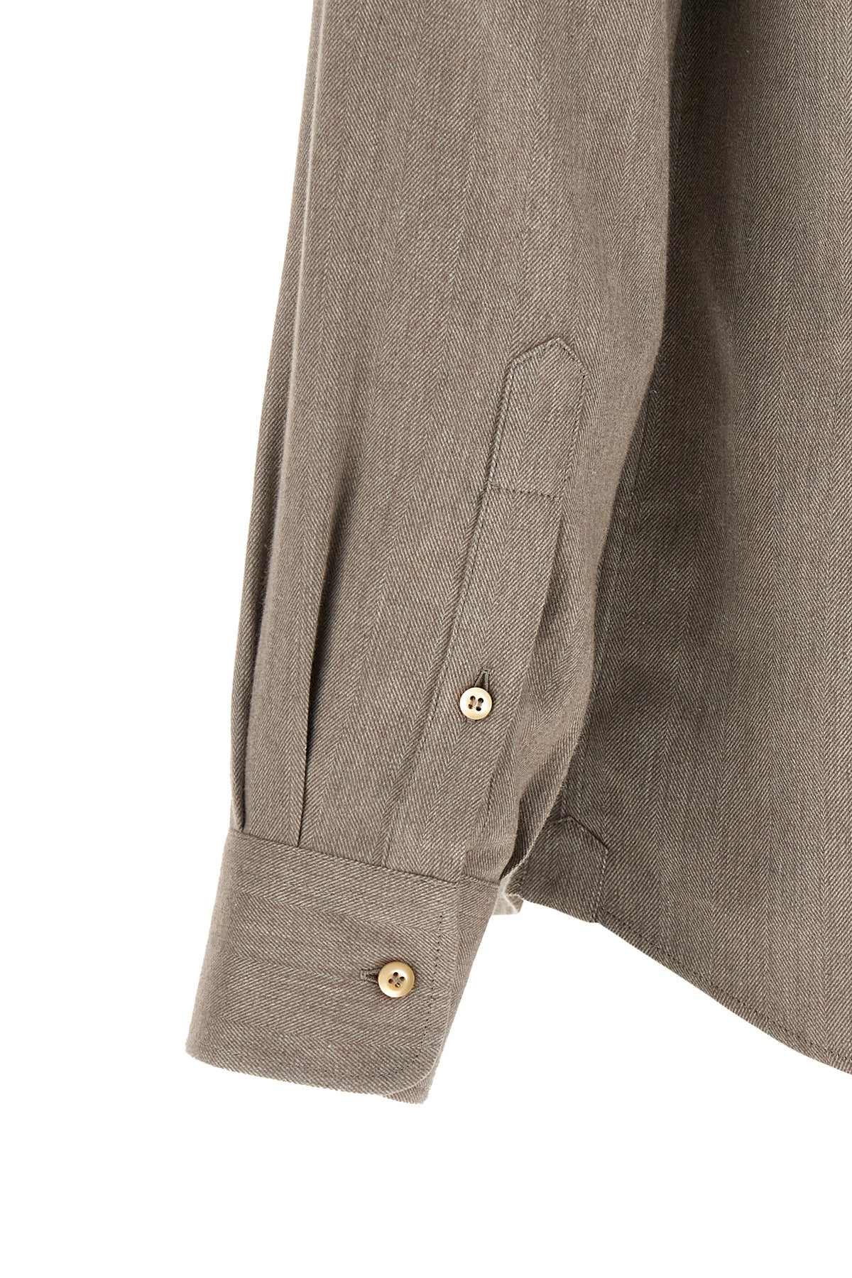 Brunello Cucinelli Cotton Blend Shirt with Spread Collar