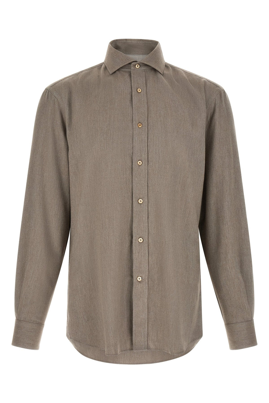 Brunello Cucinelli Cotton Blend Shirt with Spread Collar