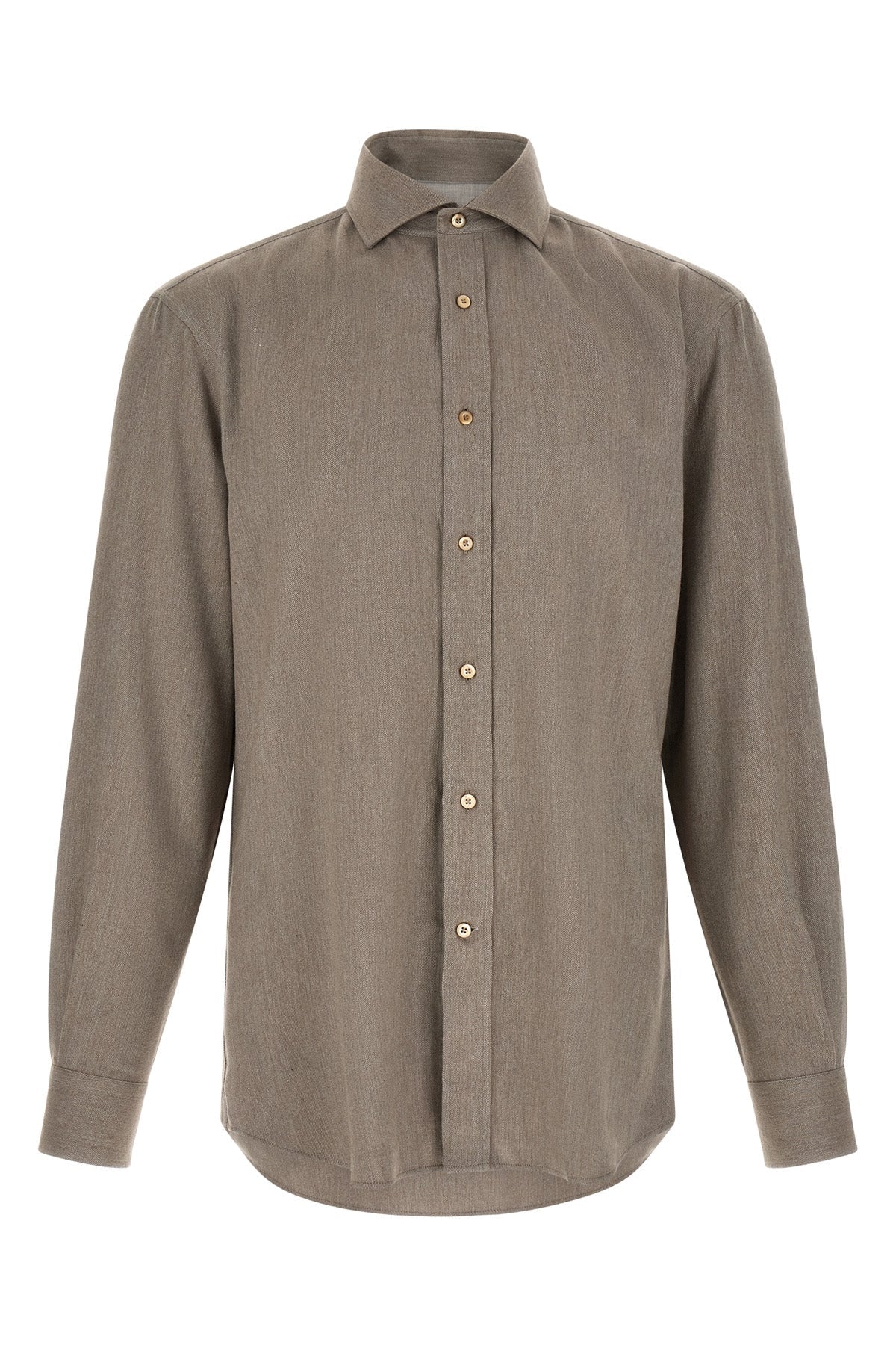 Brunello Cucinelli Cotton Blend Shirt with Spread Collar