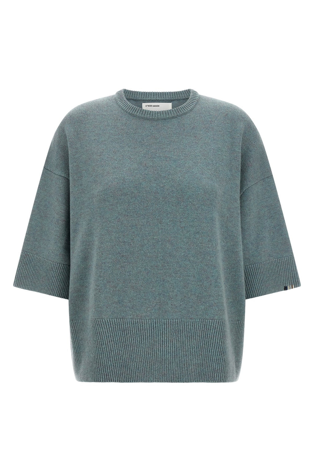 Extreme Cashmere Crewneck Sweater With Ribbed Trims