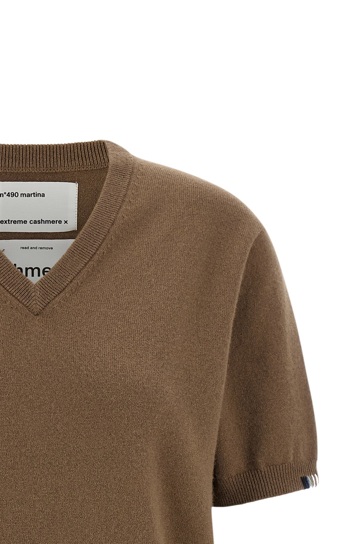 Extreme Cashmere V-Neck Sweater With Ribbed Trims
