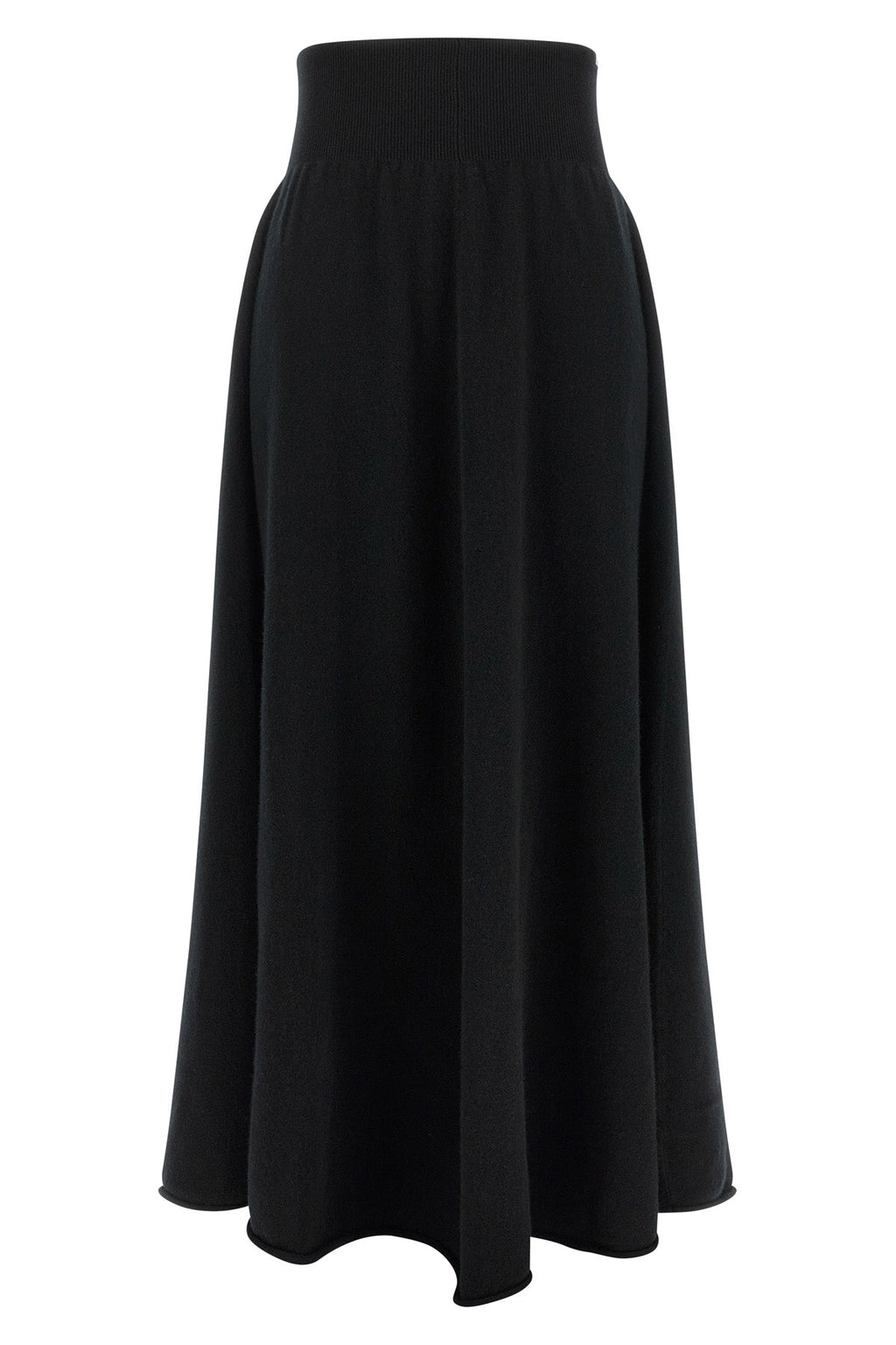 Extreme Cashmere Maxi Skirt with Ribbed Waistband