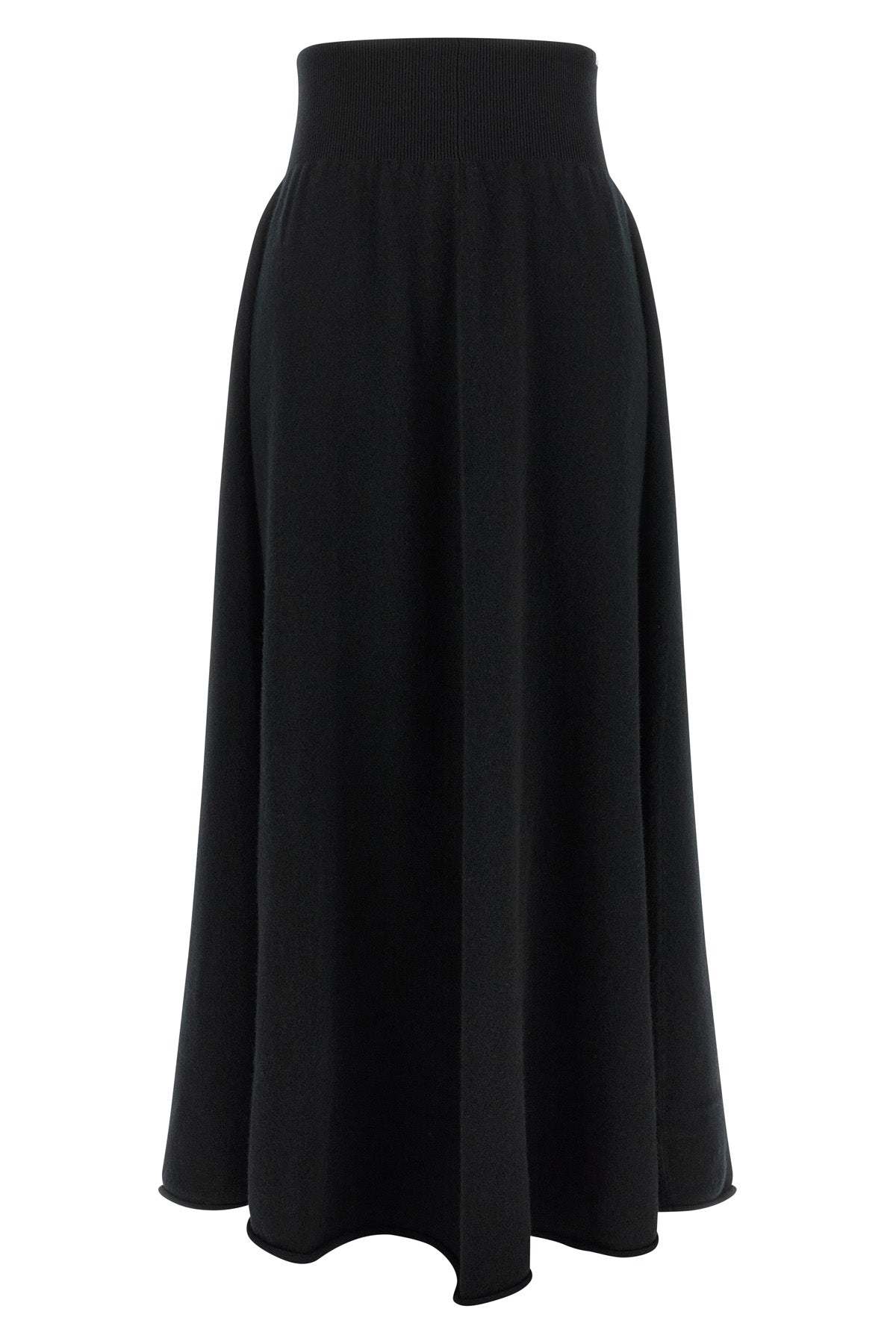 Extreme Cashmere Maxi Skirt with Ribbed Waistband