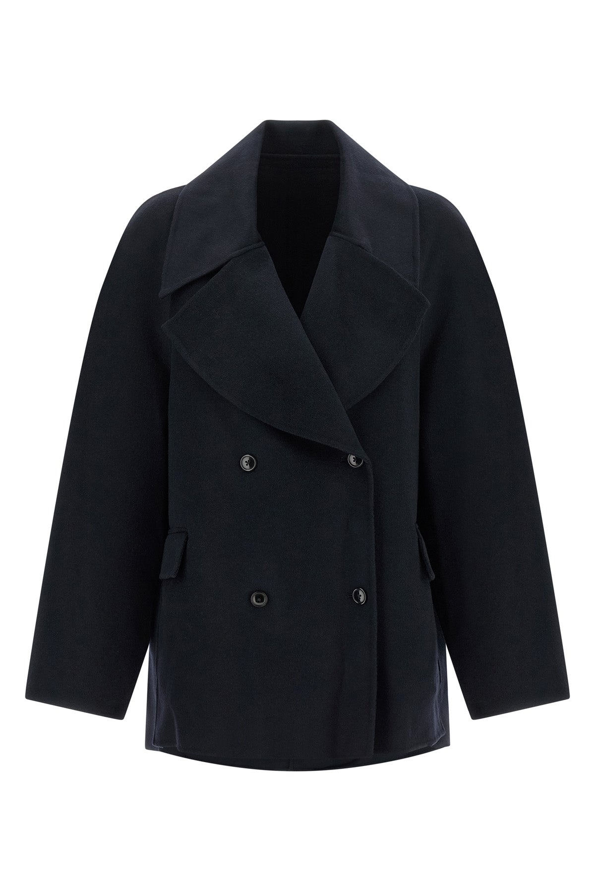 Loulou Studio Double-Breasted Jacket with Wide Lapels